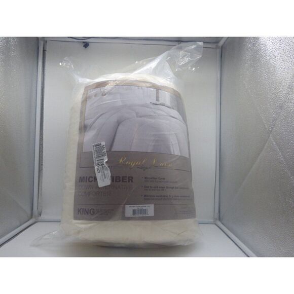 $130.0 Royal Luxe Lightweight Microfiber Down Alternative Comforter, Cream, King - Picture 4 of 8
